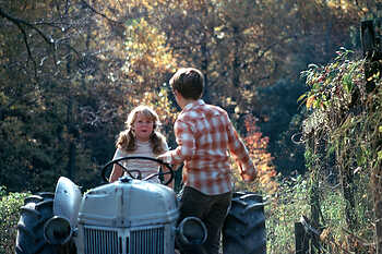 Hugh & Lynn on Tractor