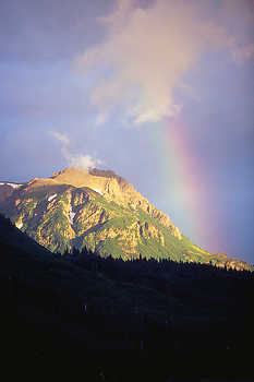 Rainbow Over Mountains
